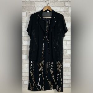 NWOT Black Sleeveless Dress W/ Sheer Cover Size 2XL